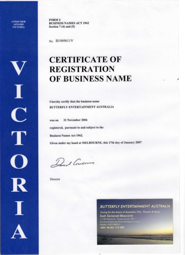 trade name registration application