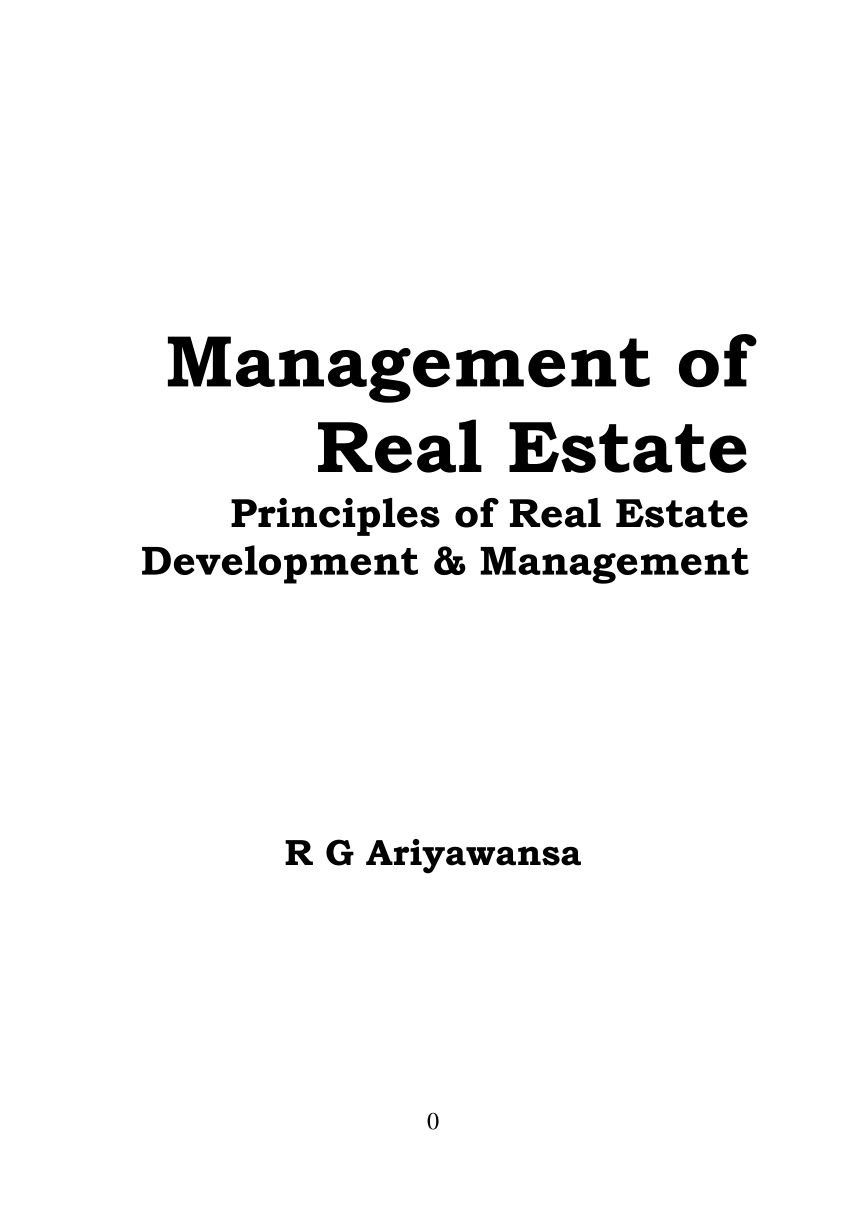 principles of real estate management pdf