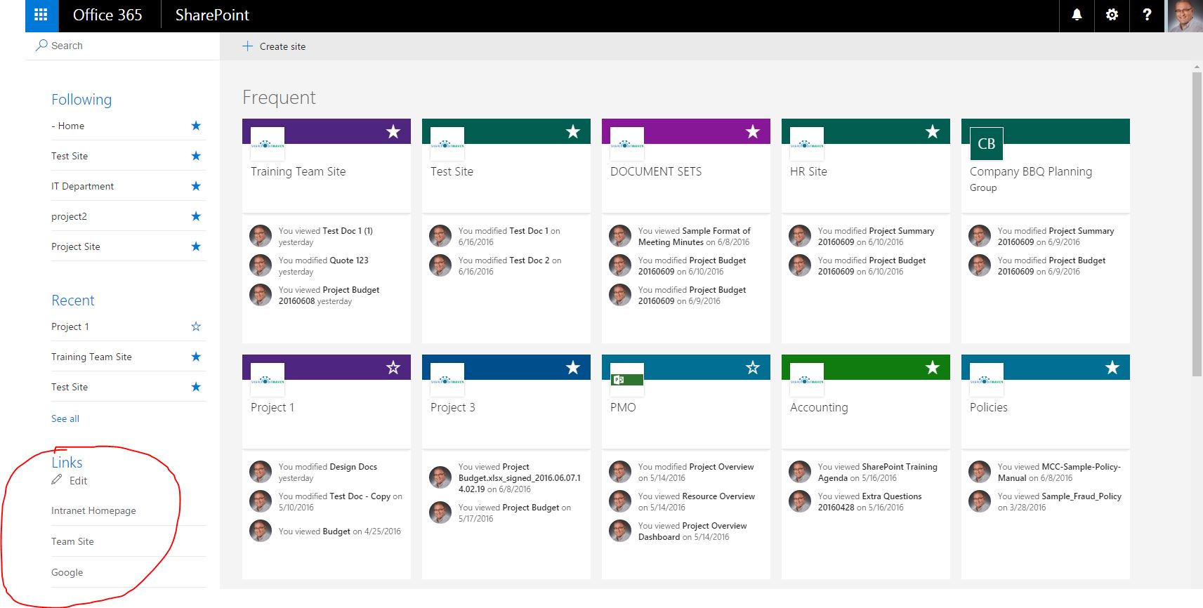 sharepoint application page