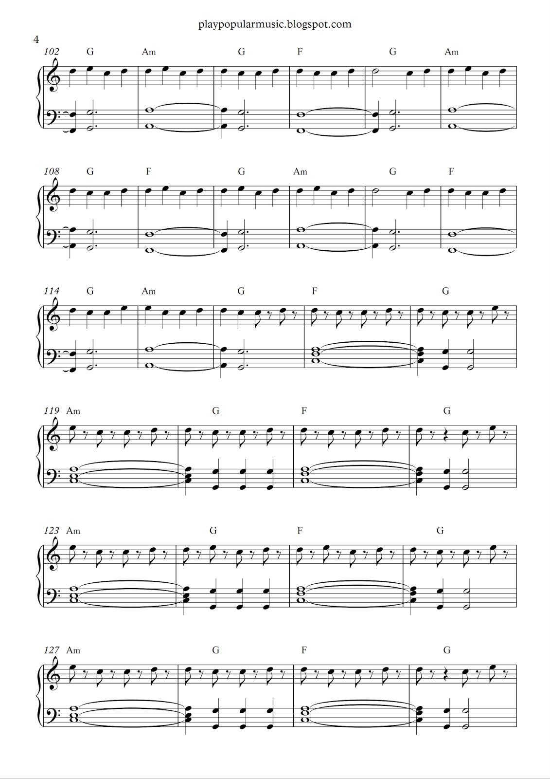 no one sheet music pdf