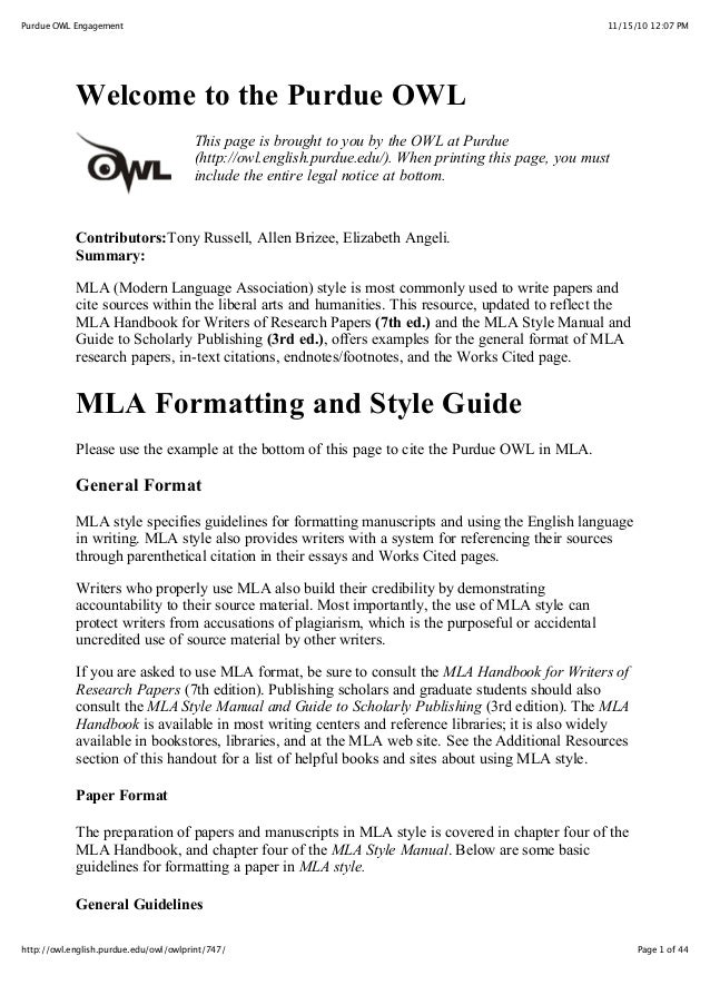 mla citation guide examples