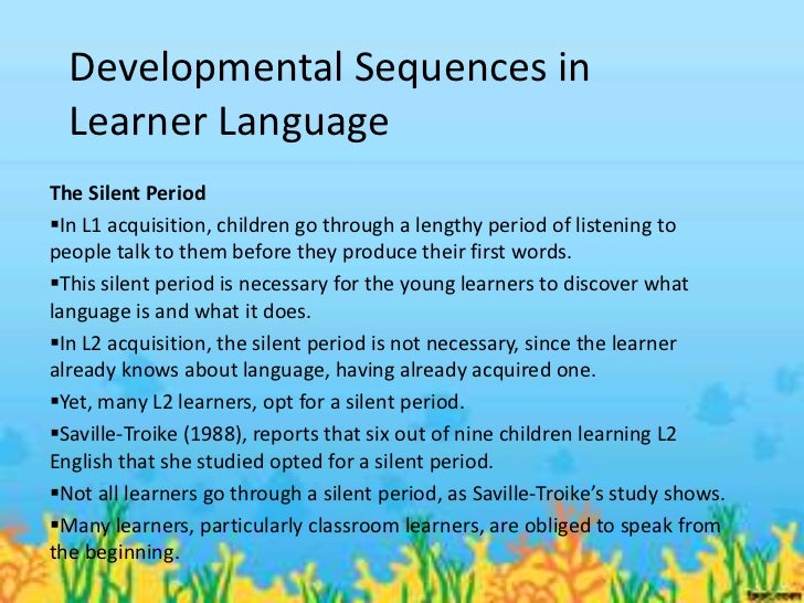 natural sequences in child second language acquisition pdf